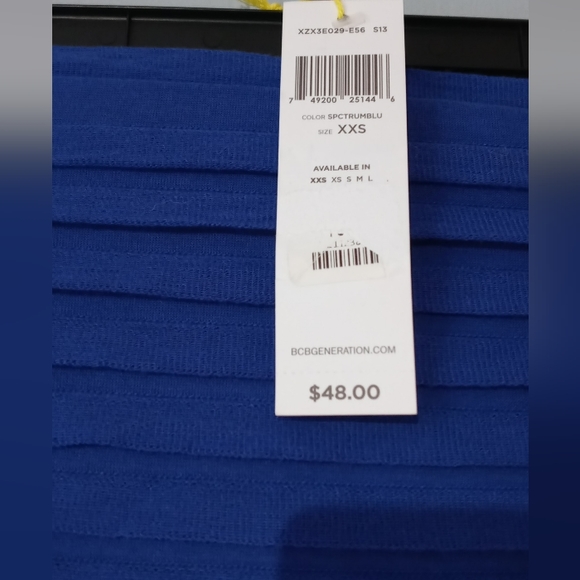 2/$20 BCBGENERATION Spectrum Blue pleated mini skirt - Picture 4 of 8